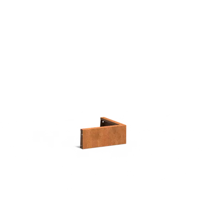 Støttemur i cortenstål, yderhjørne, 50 x 50 x 20 cm