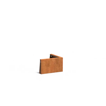 Corten Steel Retaining Wall Outer Corner 50 x 50 x 30 cm