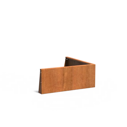 Corten Steel Retaining Wall Outer Corner 100 x 100 x 40 cm