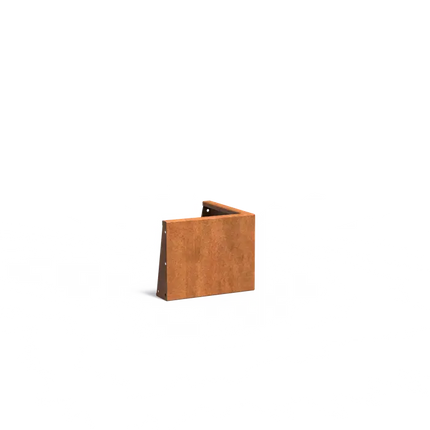 Corten Steel Retaining Wall Outer Corner 50 x 50 x 40 cm