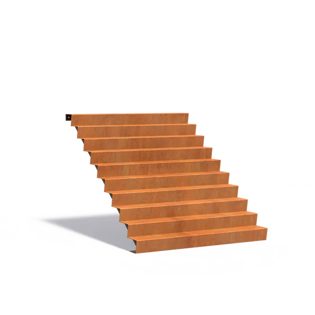 Treppe aus Cortenstahl 200 x 240 x 170 cm | Gartentreppe