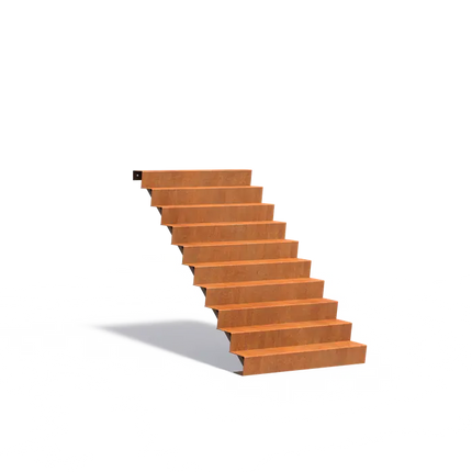 Corten Steel Staircase 125 x 240 x 170 cm Steps | Garden Staircase