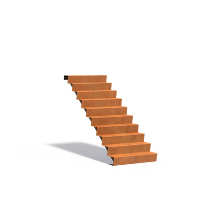 Corten Steel Staircase 100 x 240 x 170 cm Steps | Garden Staircase