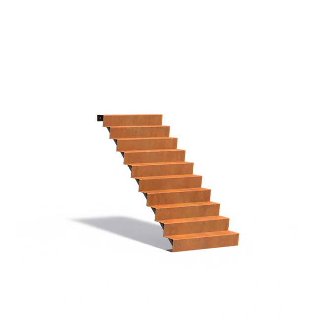 Treppe aus Cortenstahl, 100 x 240 x 170 cm | Gartentreppe