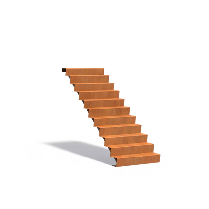 Corten Steel Staircase 100 x 264 x 187 cm Steps | Garden Staircase