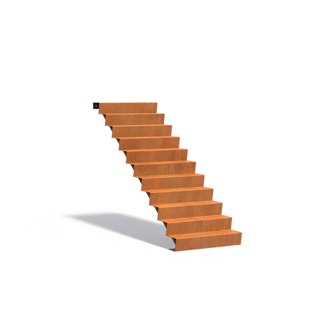 Treppe aus Cortenstahl 100 x 264 x 187 cm | Gartentreppe