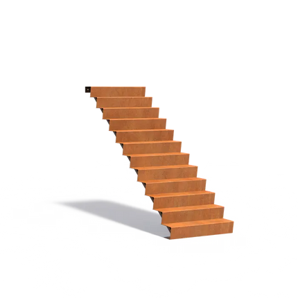 Corten Steel Staircase 100 x 288 x 204 cm Steps | Garden Staircase