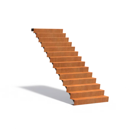 Corten Steel Staircase 125 x 336 x 238 cm Steps | Garden Staircase