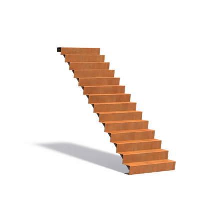 Corten Steel Staircase 100 x 336 x 238 cm Steps | Garden Staircase