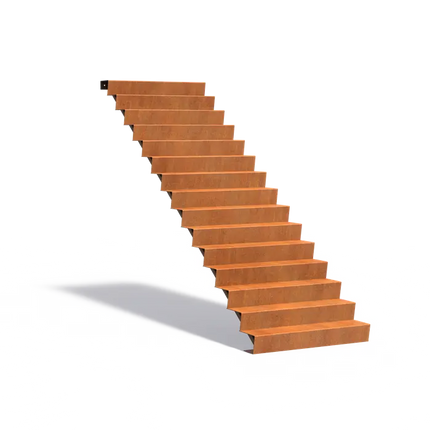 Corten Steel Staircase 125 x 360 x 255 cm Steps | Garden Staircase