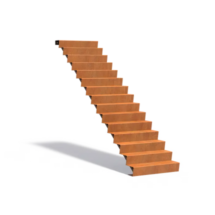 Corten Steel Staircase 100 x 360 x 255 cm Steps | Garden Staircase