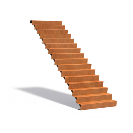 Corten Steel Staircase 125 x 384 x 272 cm Steps | Garden Staircase