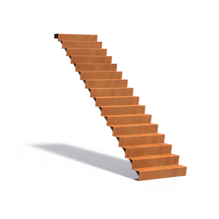 Corten Steel Staircase 100 x 384 x 272 cm Steps | Garden Staircase