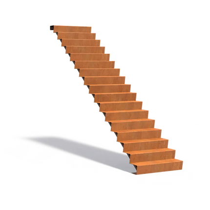 Treppe aus Cortenstahl, 100 x 408 x 289 cm | Gartentreppe