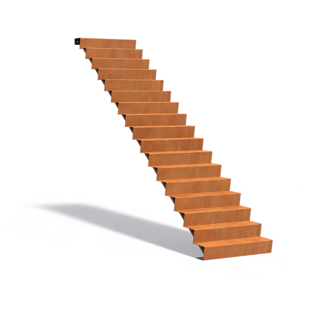 Treppe aus Cortenstahl, 100 x 408 x 289 cm | Gartentreppe