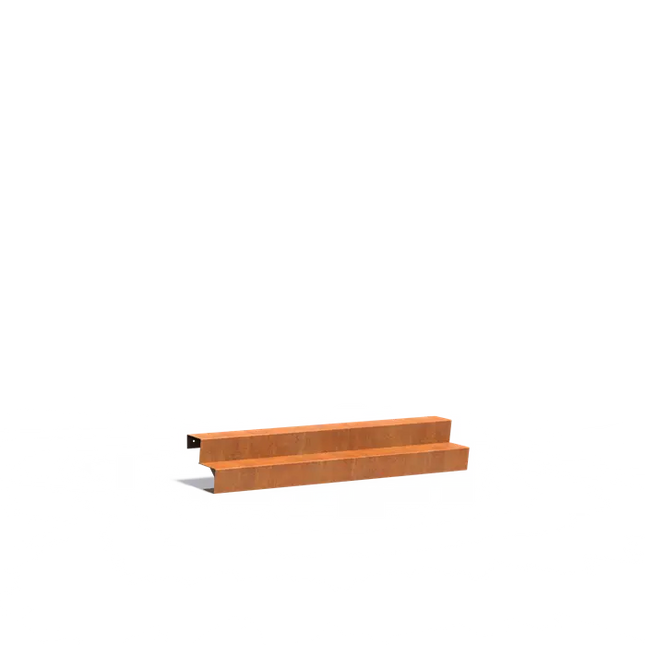 Treppe aus Cortenstahl, 200 x 48 x 34 cm | Gartentreppe