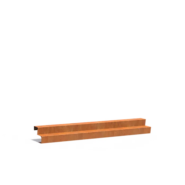 Treppe aus Cortenstahl, 300 x 48 x 34 cm | Gartentreppe