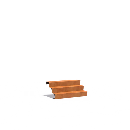 Cortenstaal Trap 125 x 72 x 51 cm Traptreden | Tuintrap