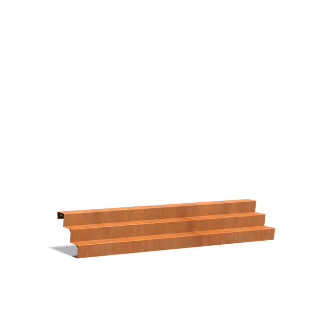 Scala in acciaio Corten 300 x 72 x 51 cm | Scala da giardino