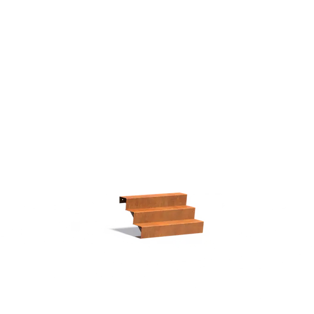 Scala in acciaio Corten 100 x 72 x 51 cm Gradini | Scala da giardino