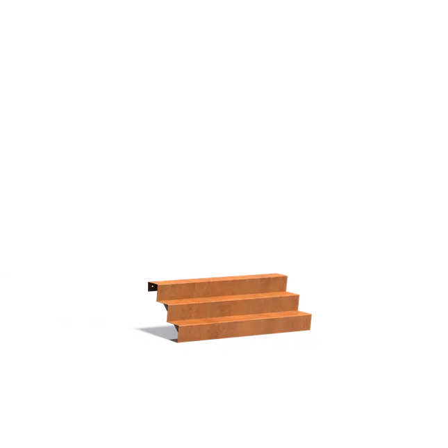 Scala in acciaio Corten 150 x 72 x 51 cm Gradini | Scala da giardino