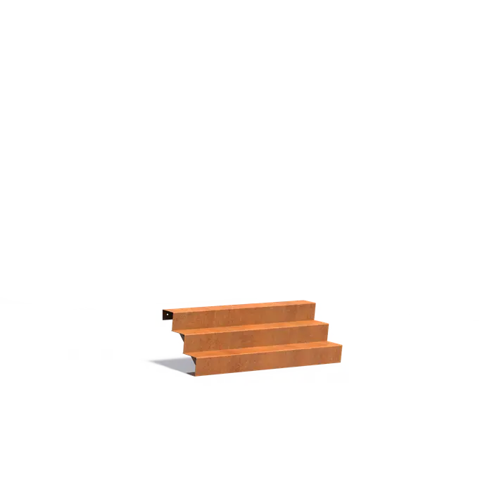 Escaliers en acier Corten 125 x 168 x 119 cm | Escaliers de jardin