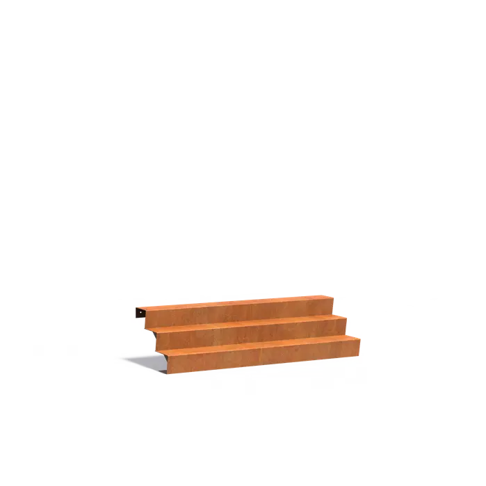 Escaliers en acier Corten 125 x 168 x 119 cm | Escaliers de jardin