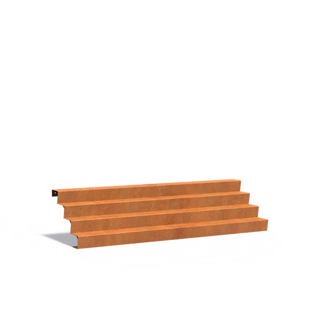 Treppe aus Cortenstahl, 300 x 96 x 68 cm | Gartentreppe
