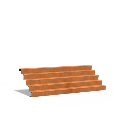 Corten Steel Staircase 300 x 120 x 85 cm Steps | Garden Staircase