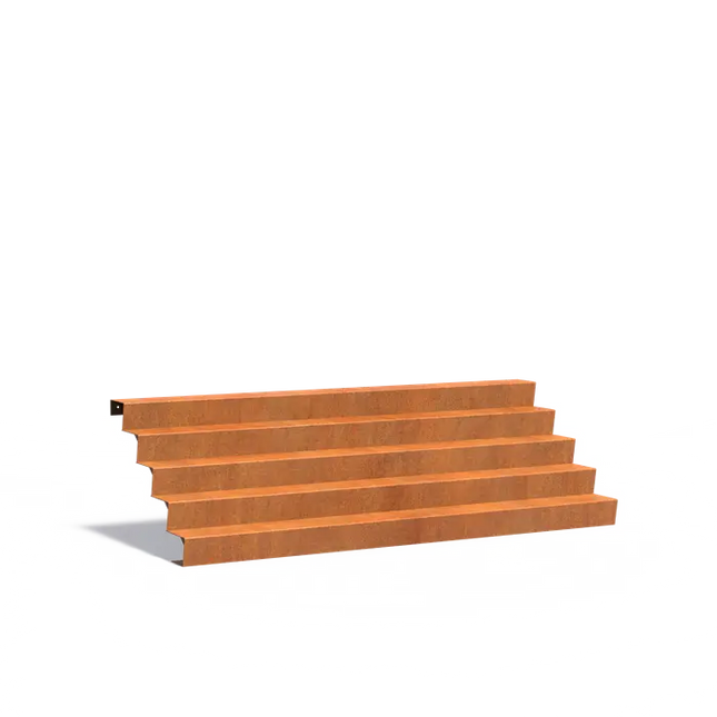 Treppe aus Cortenstahl, 300 x 120 x 85 cm | Gartentreppe