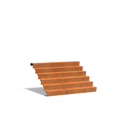 Escaliers en acier Corten 200 x 144 x 102 cm | Escaliers de jardin