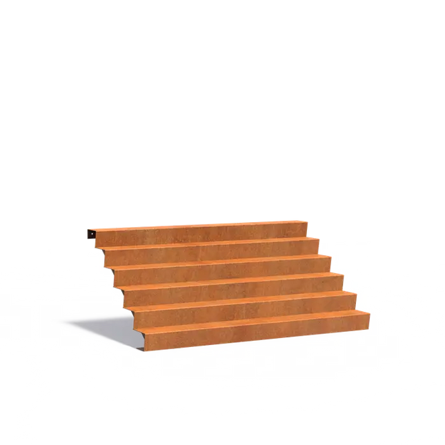 Treppe aus Cortenstahl 250 x 144 x 102 cm | Gartentreppe