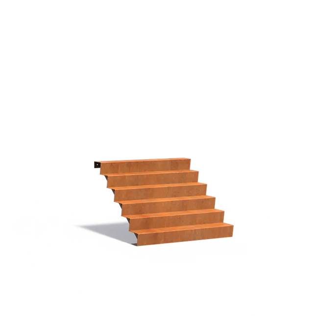 Cortenstaal Trap 150 x 144 x 102 cm Traptreden | Tuintrap
