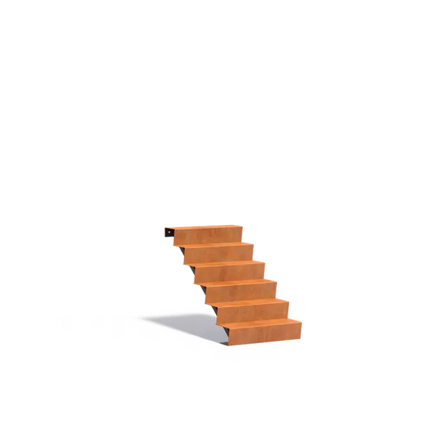 Treppe aus Cortenstahl, 125 x 168 x 119 cm | Gartentreppe