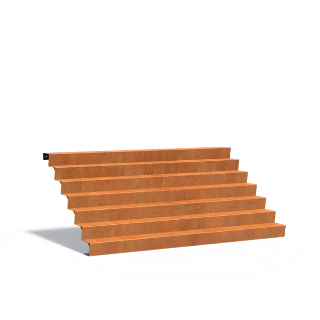 Treppe aus Cortenstahl 300 x 168 x 119 cm | Gartentreppe