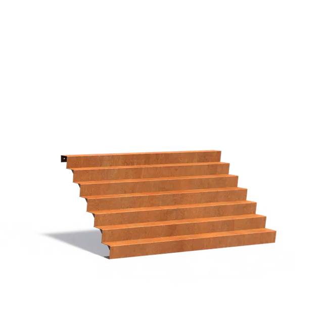Treppe aus Cortenstahl 250 x 168 x 119 cm | Gartentreppe