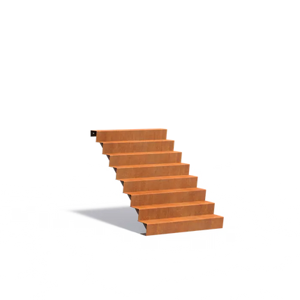 Corten Steel Staircase 125 x 192 x 136 cm Steps | Garden Staircase