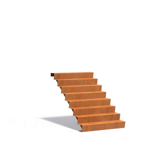 Cortenstaal Trap 125 x 192 x 136 cm Traptreden | Tuintrap