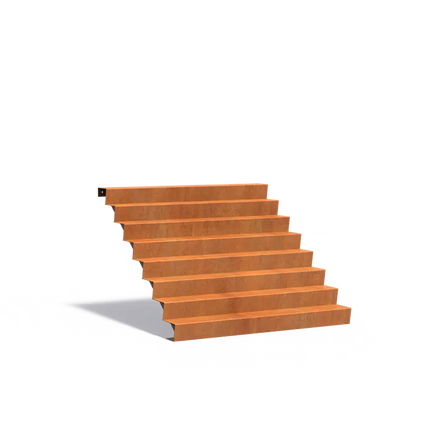 Corten Steel Staircase 200 x 192 x 136 cm Steps | Garden Staircase
