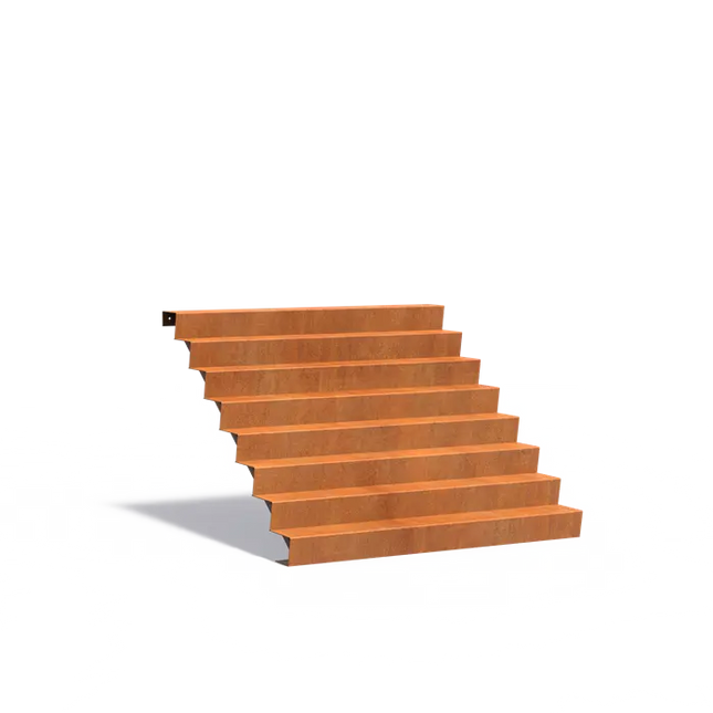 Treppe aus Cortenstahl 200 x 192 x 136 cm | Gartentreppe