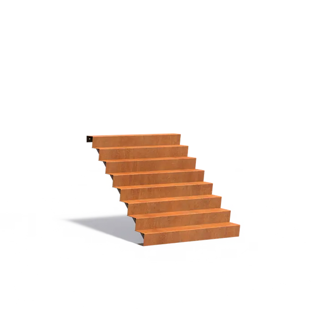 Treppe aus Cortenstahl, 150 x 192 x 136 cm | Gartentreppe