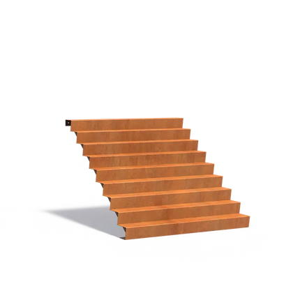 Corten Steel Staircase 200 x 216 x 153 cm Steps | Garden Staircase