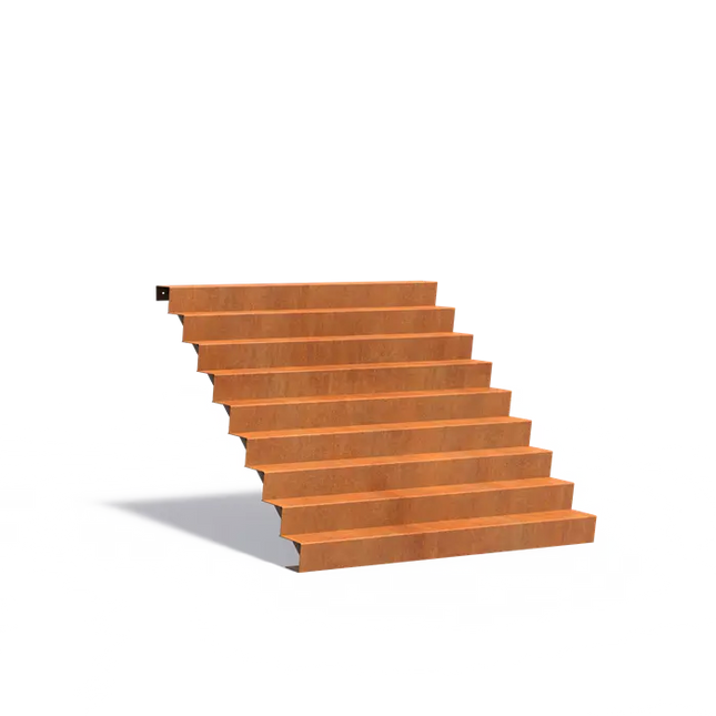 Treppe aus Cortenstahl 200 x 216 x 153 cm | Gartentreppe