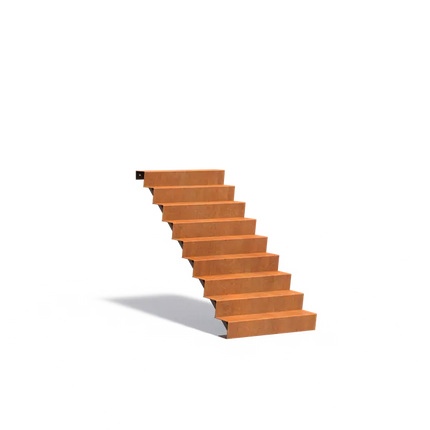 Corten Steel Staircase 100 x 216 x 153 cm Steps | Garden Staircase