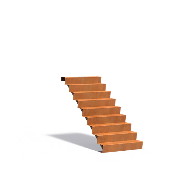 Treppe aus Cortenstahl 100 x 216 x 153 cm | Gartentreppe