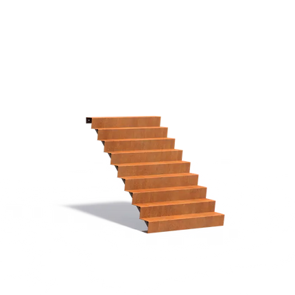 Corten Steel Staircase 125 x 216 x 153 cm Steps | Garden Staircase