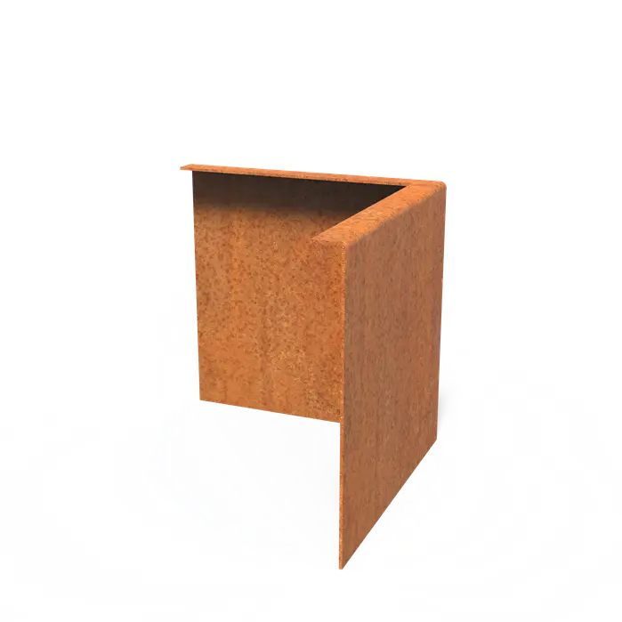Corten Steel Border Edge Corner with folded top edge 300 x 2 x 290 mm - Outer bend