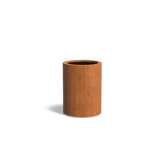 Jardinera redondo de acero Corten de 60 x 80 cm