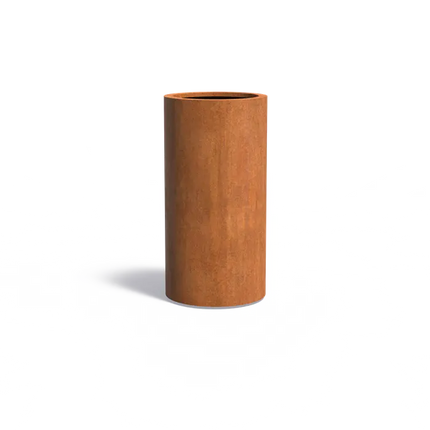 Okrągła donica ze stali corten 60 x 120 cm