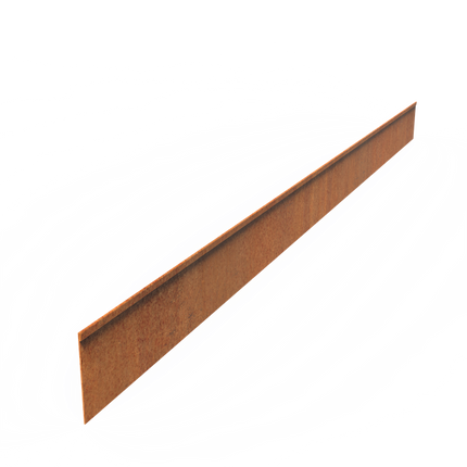 Corten Steel Border Edging - 230 x 15 cm - 5 Pieces - Flattened Top Edge - 2 mm thick